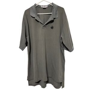 Boast USA Vintage Gray Polo Cotton XXL Pot Leaf Logo Golf Pickleball